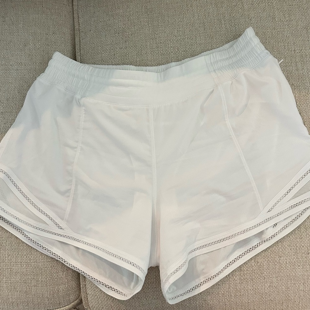 Women's White Athletic Shorts